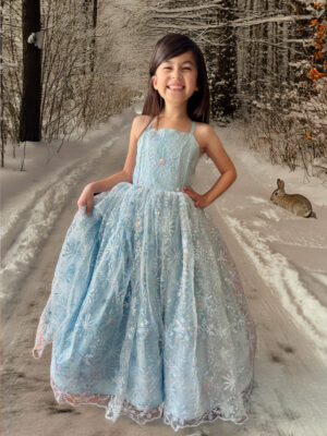 Blue Ice Queen Inspired Dress