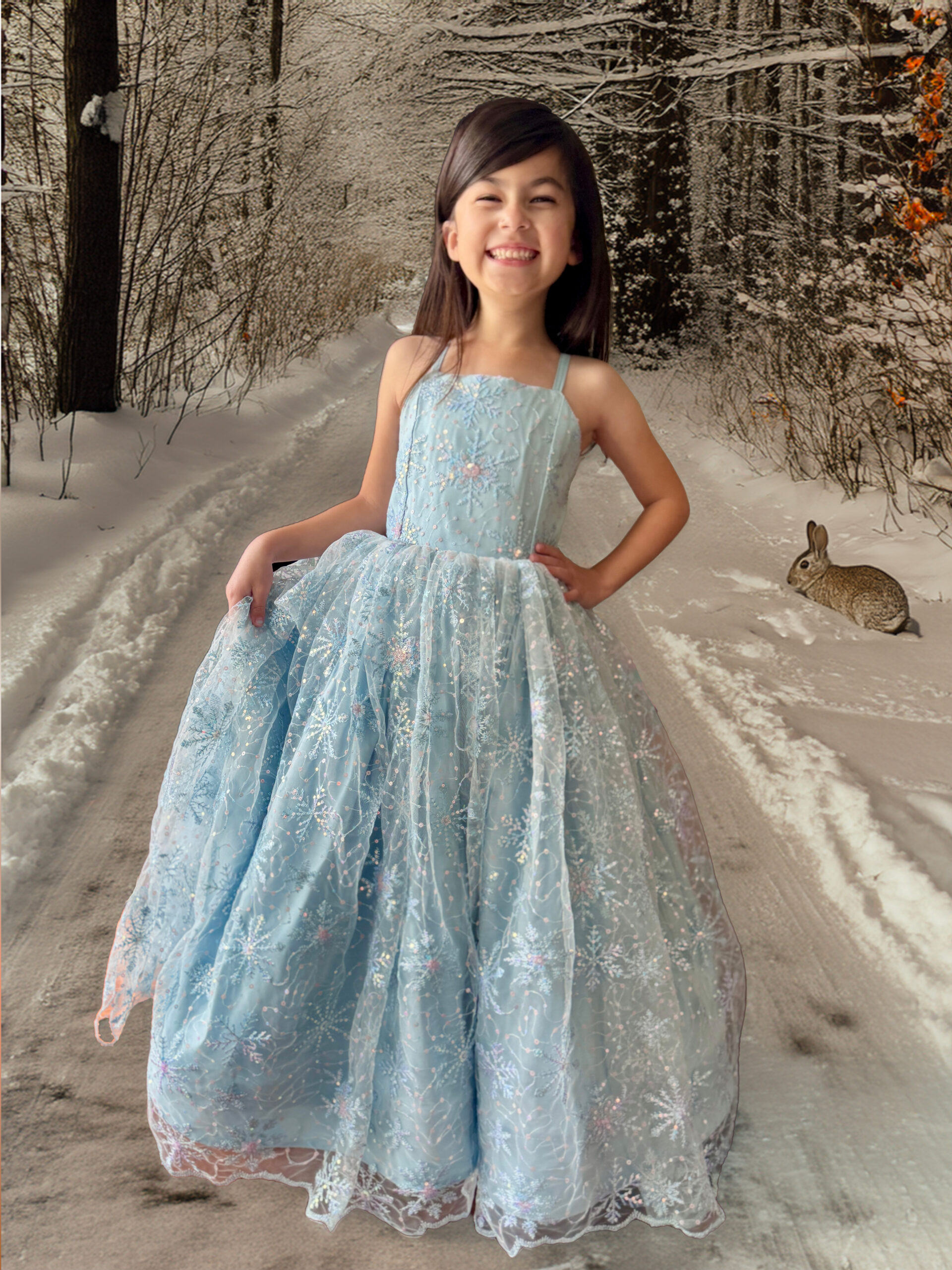 blue ice queen dress Portrait Collection Ice Queen Gown Only Little Once