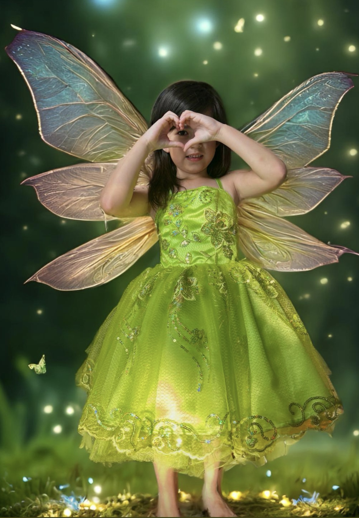 Green Fairy Inspired Dress - Cecilly Designs